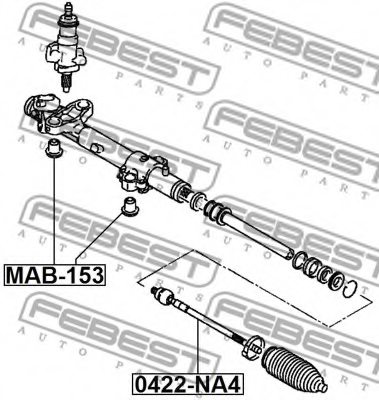 FEBEST MAB-153 Mounting, steering gear